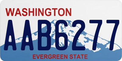 WA license plate AAB6277