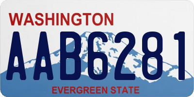 WA license plate AAB6281