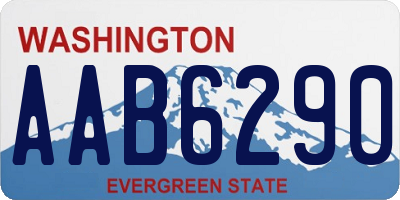WA license plate AAB6290