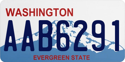 WA license plate AAB6291