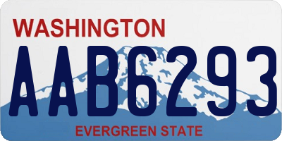 WA license plate AAB6293