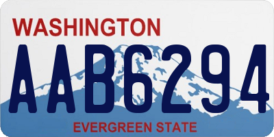 WA license plate AAB6294