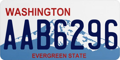 WA license plate AAB6296