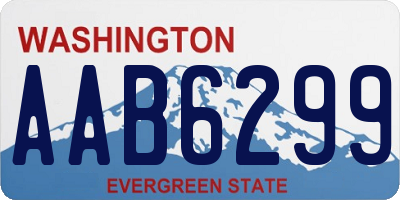 WA license plate AAB6299