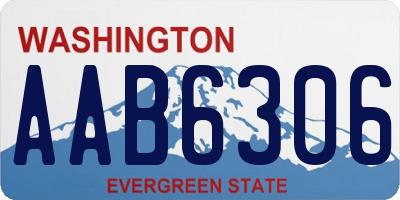 WA license plate AAB6306