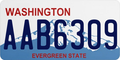 WA license plate AAB6309