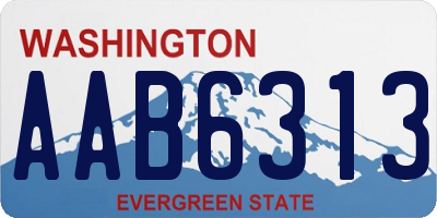 WA license plate AAB6313