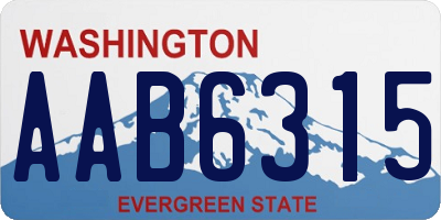 WA license plate AAB6315