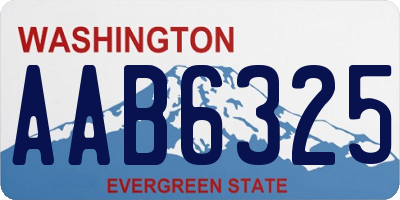 WA license plate AAB6325