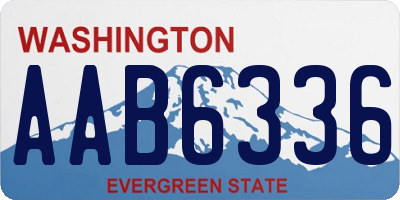 WA license plate AAB6336