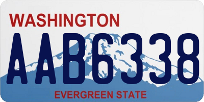 WA license plate AAB6338