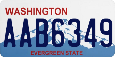 WA license plate AAB6349