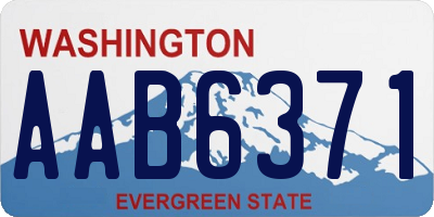 WA license plate AAB6371