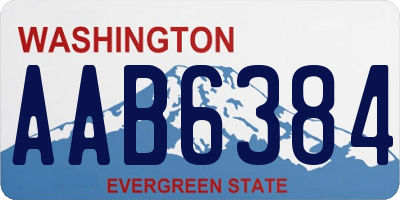 WA license plate AAB6384