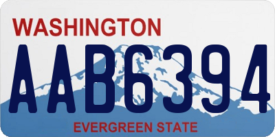 WA license plate AAB6394