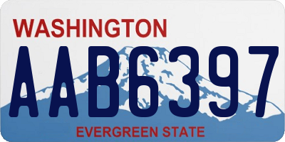 WA license plate AAB6397