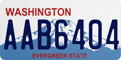 WA license plate AAB6404