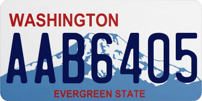 WA license plate AAB6405