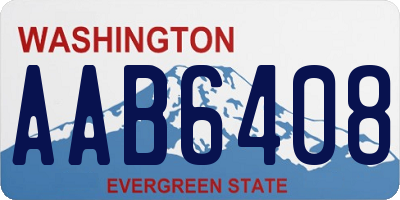 WA license plate AAB6408