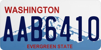 WA license plate AAB6410