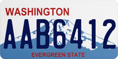 WA license plate AAB6412