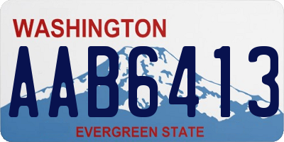WA license plate AAB6413