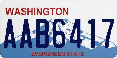 WA license plate AAB6417