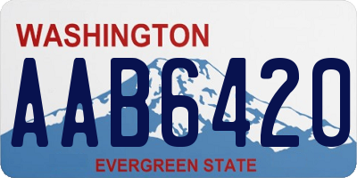 WA license plate AAB6420