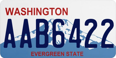 WA license plate AAB6422