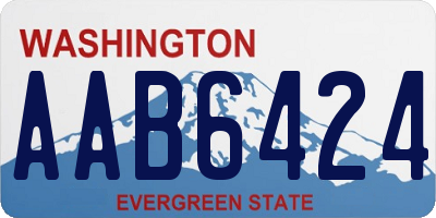 WA license plate AAB6424