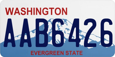 WA license plate AAB6426