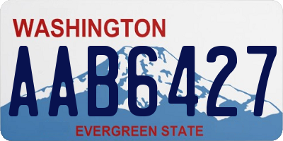 WA license plate AAB6427