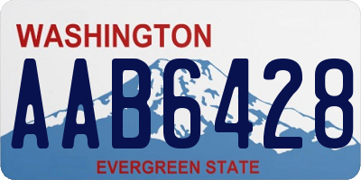 WA license plate AAB6428