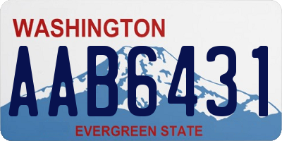 WA license plate AAB6431