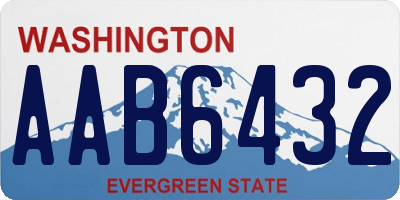 WA license plate AAB6432