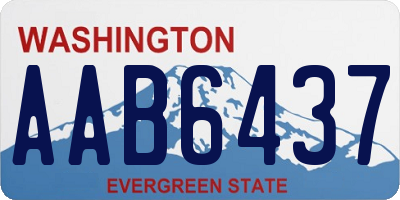 WA license plate AAB6437
