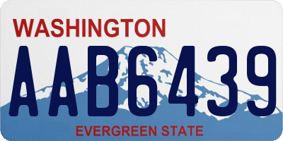 WA license plate AAB6439