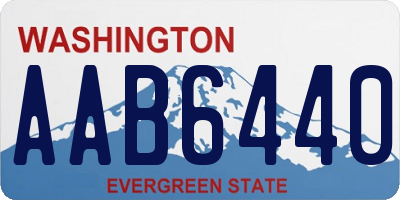 WA license plate AAB6440