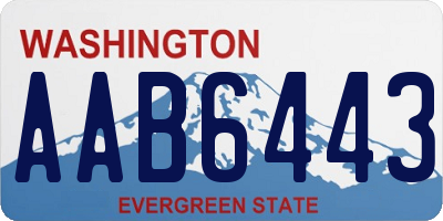 WA license plate AAB6443