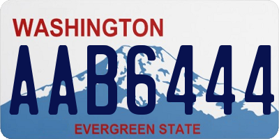 WA license plate AAB6444