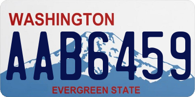 WA license plate AAB6459