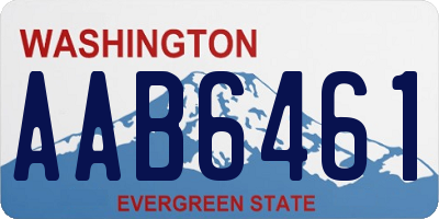 WA license plate AAB6461