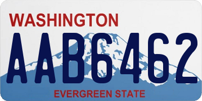 WA license plate AAB6462