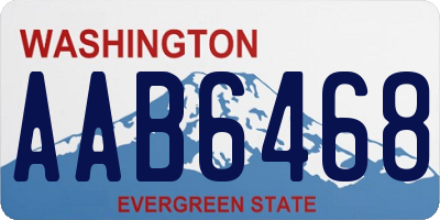 WA license plate AAB6468
