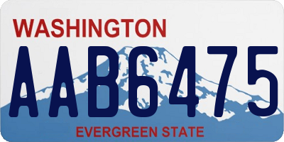 WA license plate AAB6475