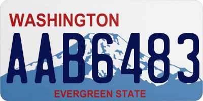 WA license plate AAB6483