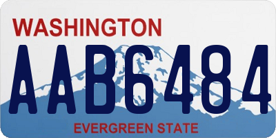 WA license plate AAB6484