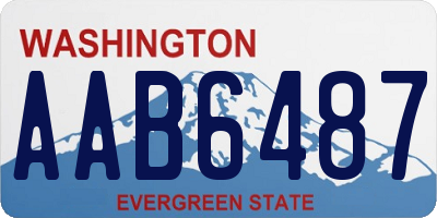 WA license plate AAB6487