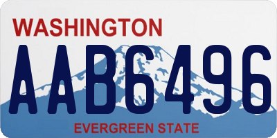 WA license plate AAB6496