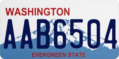 WA license plate AAB6504